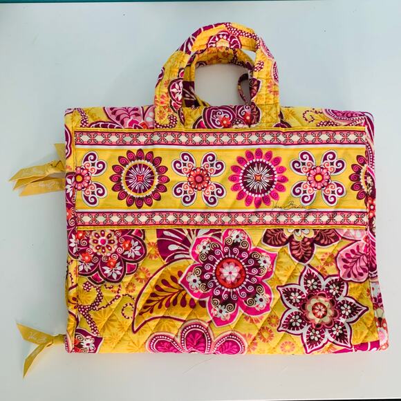 Vera Bradley Hanging Toiletry Bag/Travel Organizer in Bali Gold - Picture 2 of 3